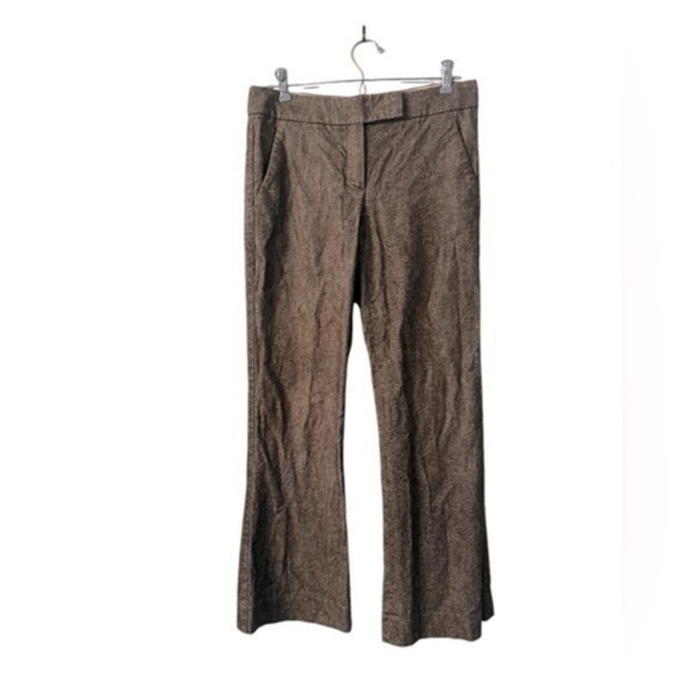 Theory brown size 4 cotton pants pockets mid rise trousers